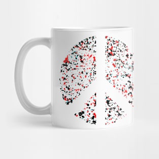 Peace Symbol paint drips abstract art Mug